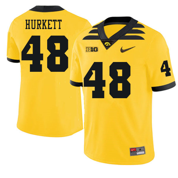 Men #48 Ethan Hurkett Iowa Hawkeyes College Football Jerseys Sale-Gold